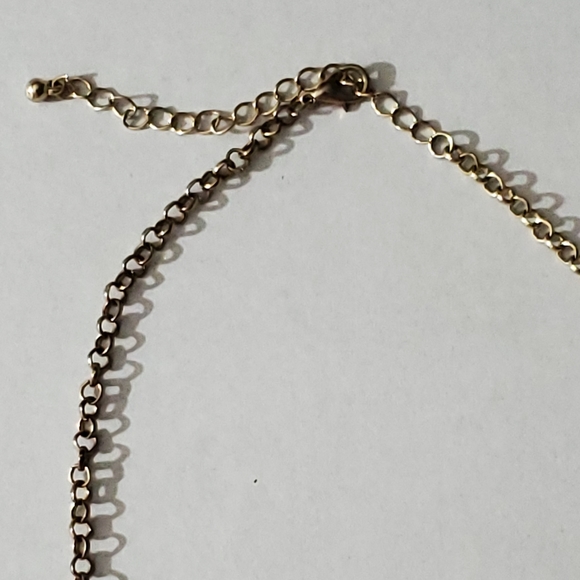 Vintage 90's necklace boho bohemian peach gold dangling bib statement euc vtg - Picture 7 of 9